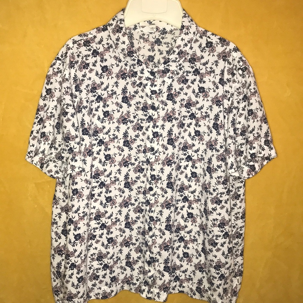 VANS floral button up